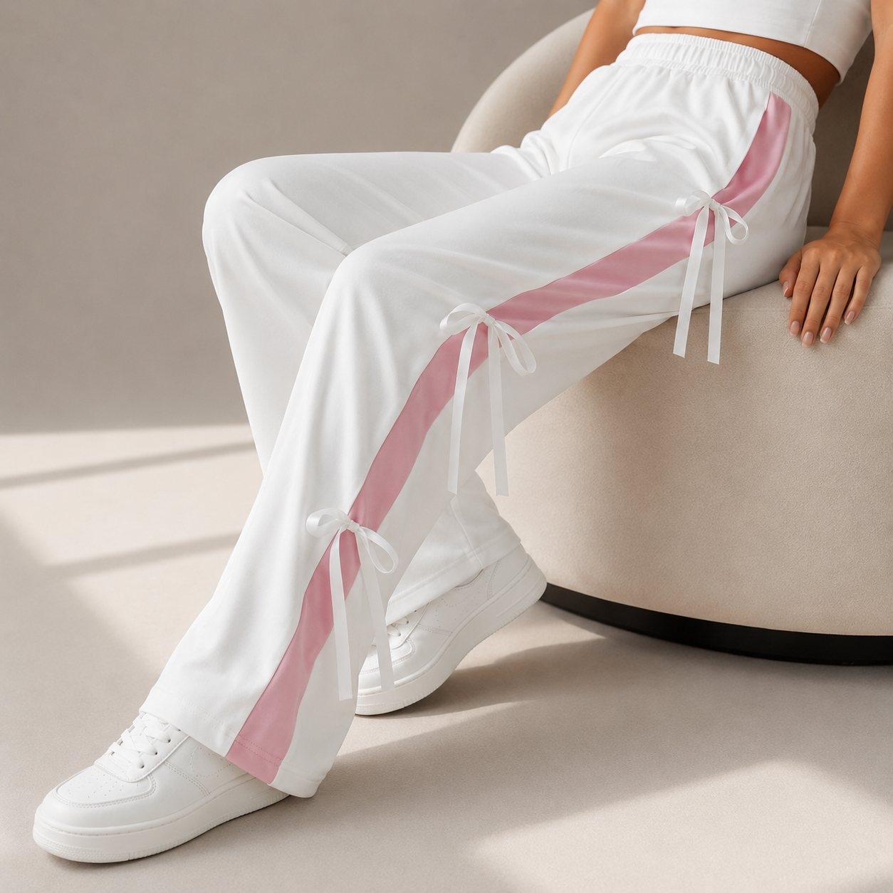 Bow Trouser - White