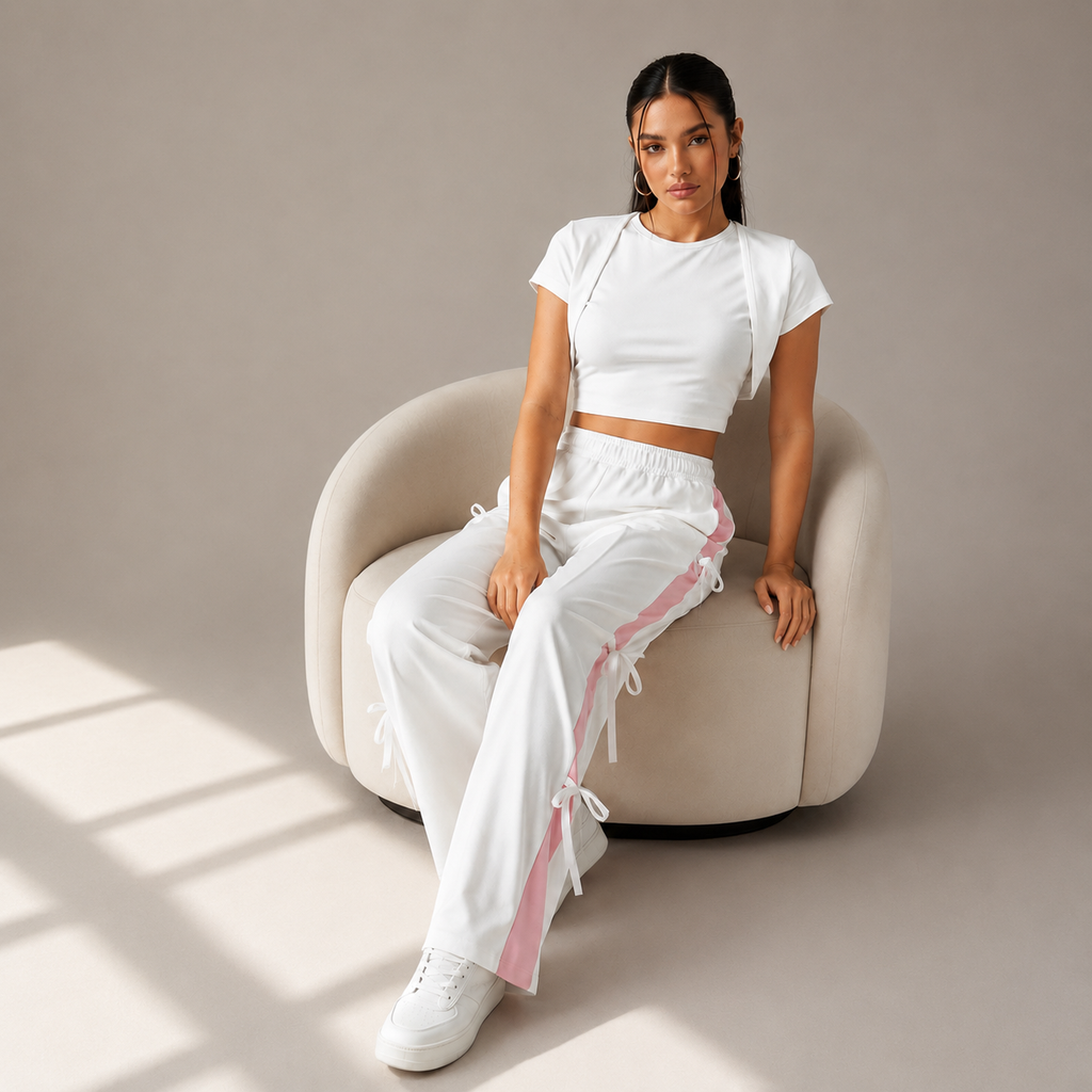 Bow Trouser - White