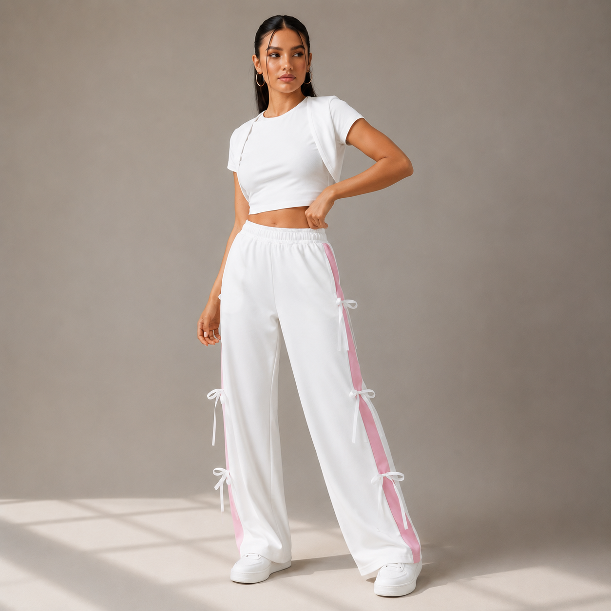 Bow Trouser - White