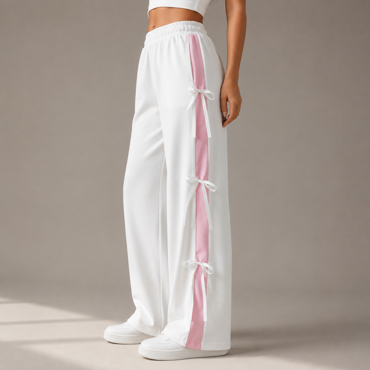 Bow Trouser - White