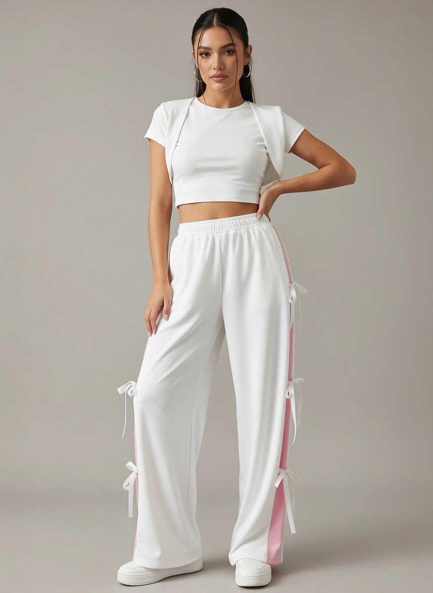 Bow Trouser - White